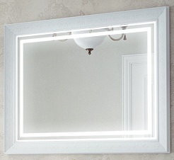 Corozo Зеркало Классика 105x80 белое – фотография-5